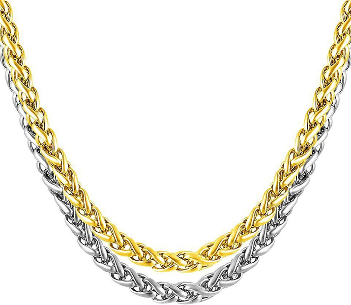 Silver Gold Rope Combo Necklace Chain
