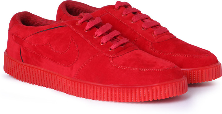 red casual shoes