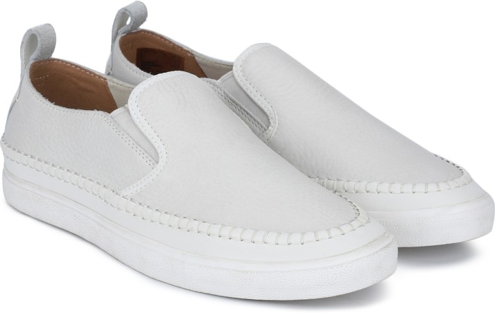 white clarks for men