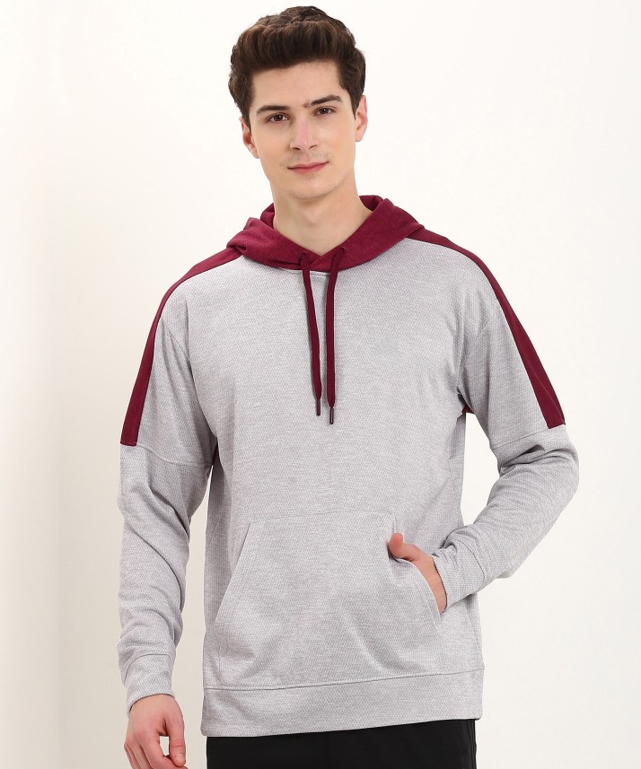 adidas full sleeve self design men sweatshirt