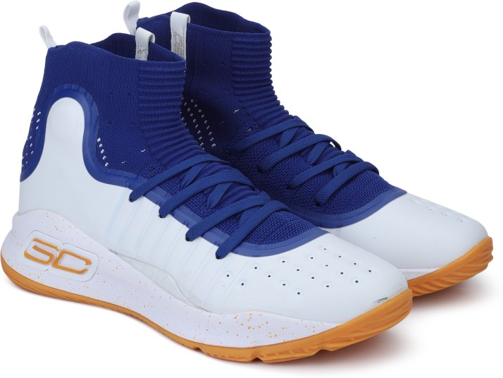 under armour white and blue shoes