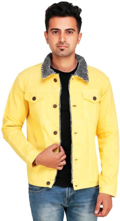 designer denim denim jacket men yellow