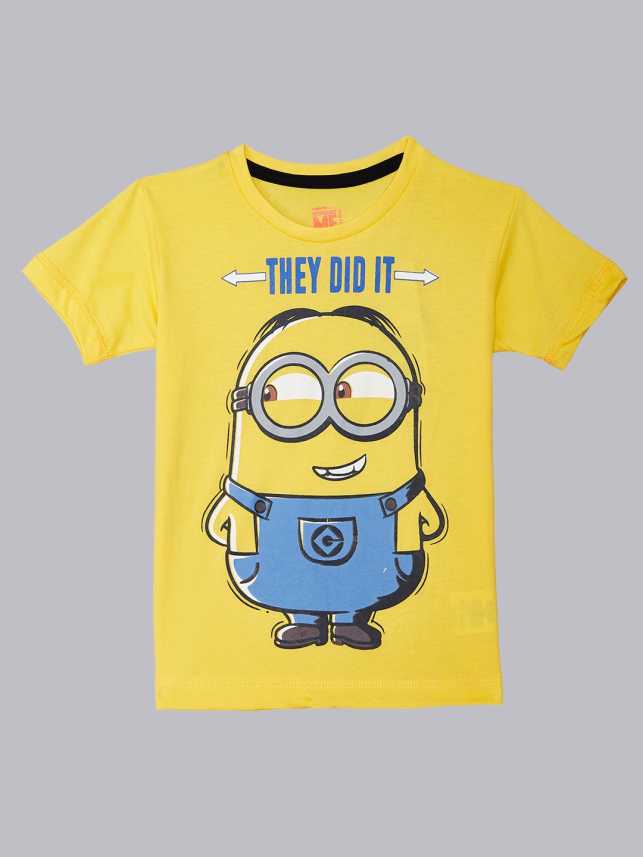 BOYS OFFICIAL DESPICABLE ME MINION BLUE T-SHIRT AGES 3-6 YRS NEW RRP £9.99