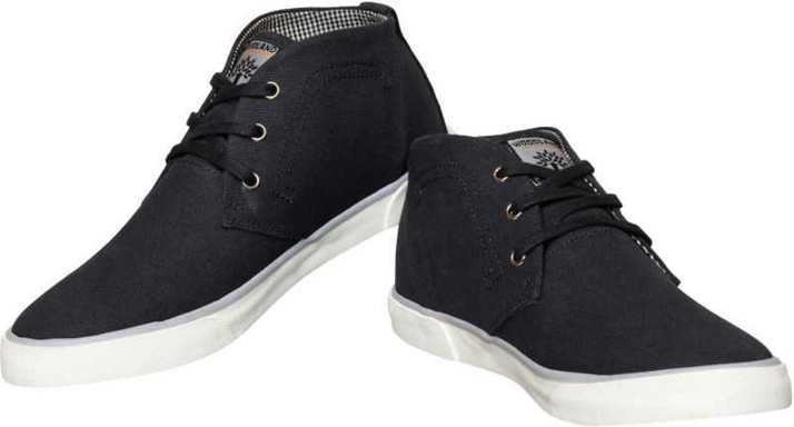 WOODLAND WD1952 BLACK Canvas Shoes For 