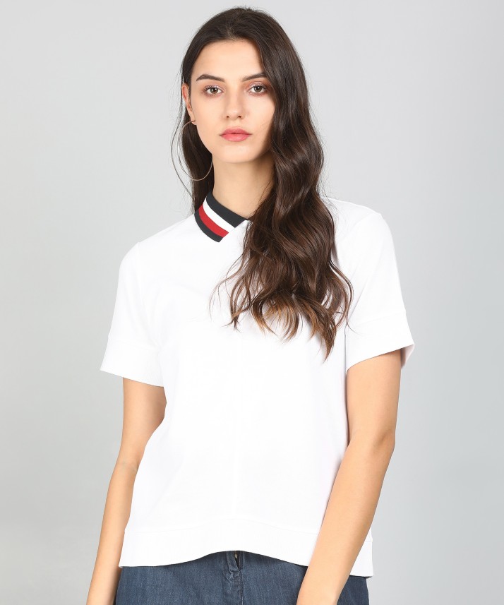 tommy hilfiger white t shirt women