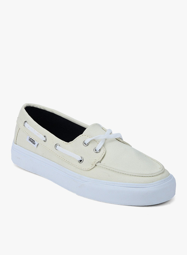 vans boat shoes white