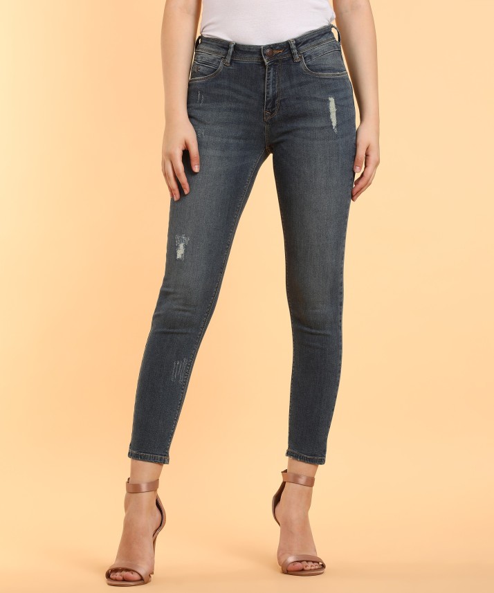 flying machine skinny women blue jeans