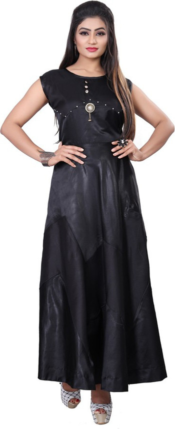 Asr Creation Women Gown Black Dress 