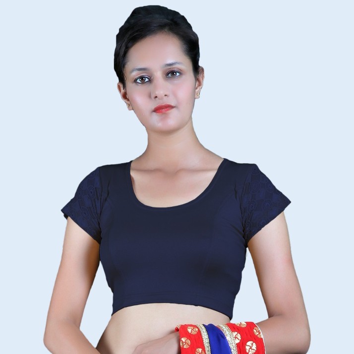 navy blue blouse flipkart