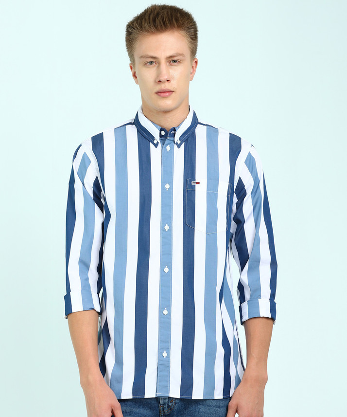 tommy hilfiger white striped shirt