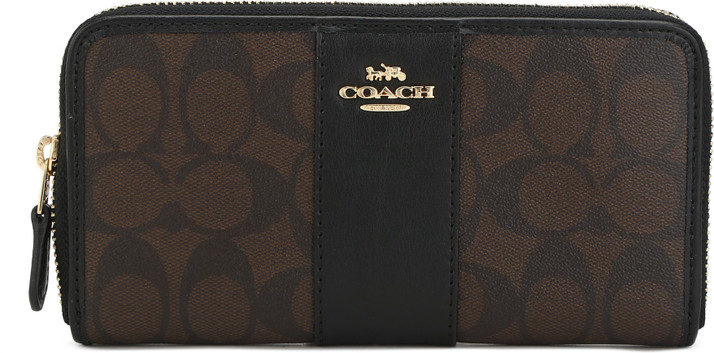 brown leather coach wallet