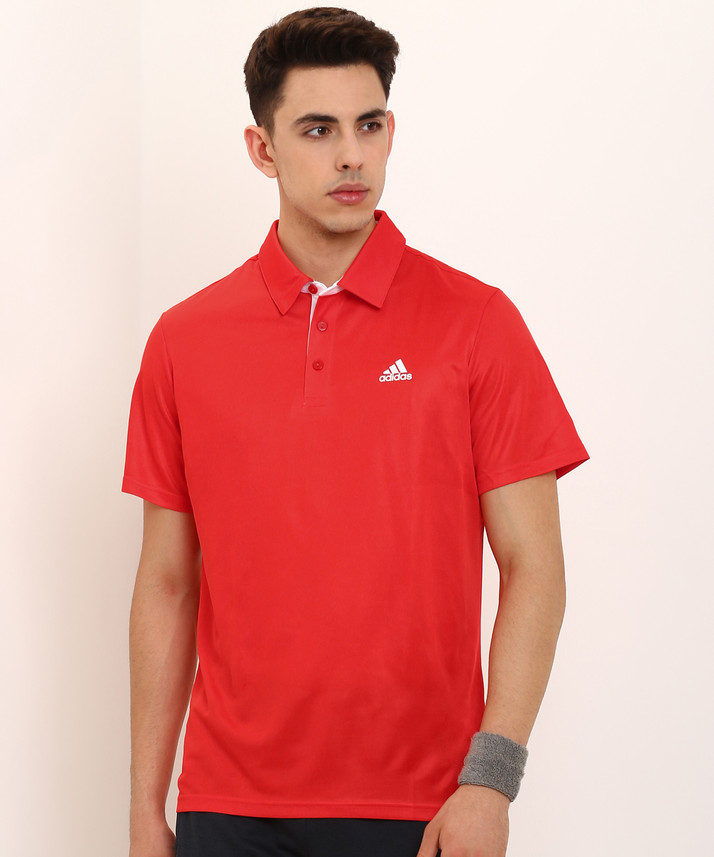 adidas polo neck t shirt