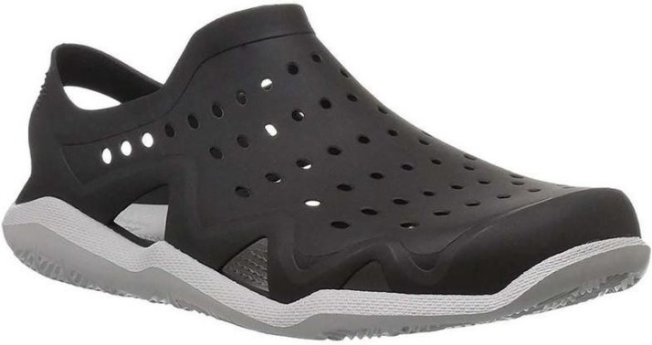 mens black crocks