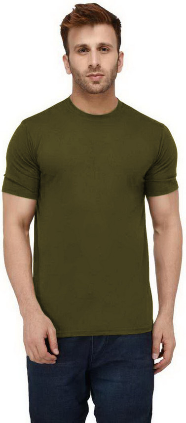 dark green round neck t shirt