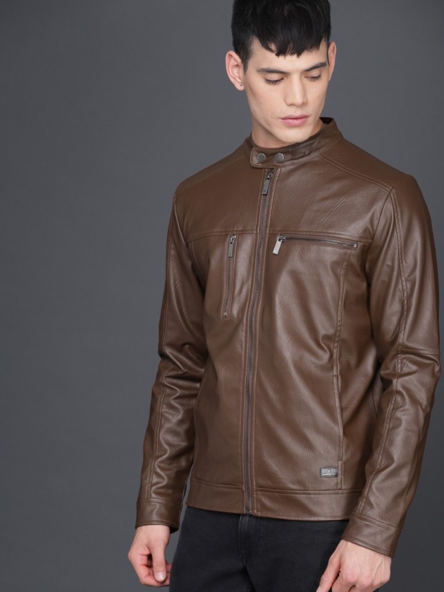 wrogn leather jacket