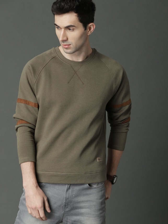 full sleeve solid men's sweatshirt