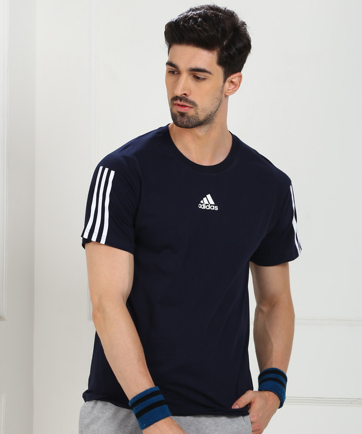 adidas striped t shirt mens