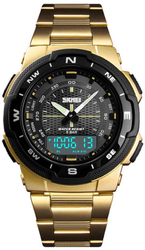 gold digital watch men