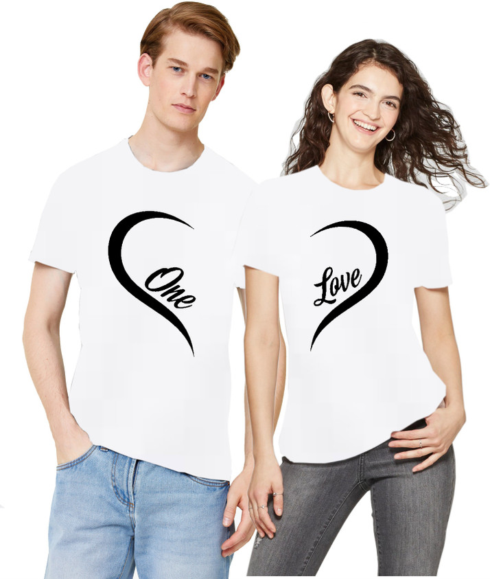 white t shirt for couple