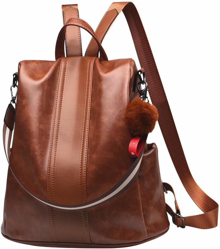 theft proof leather backpack
