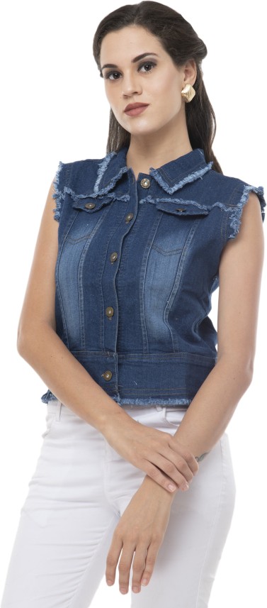 half jeans jacket for ladies