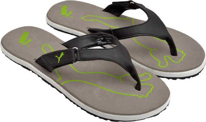 puma green slippers