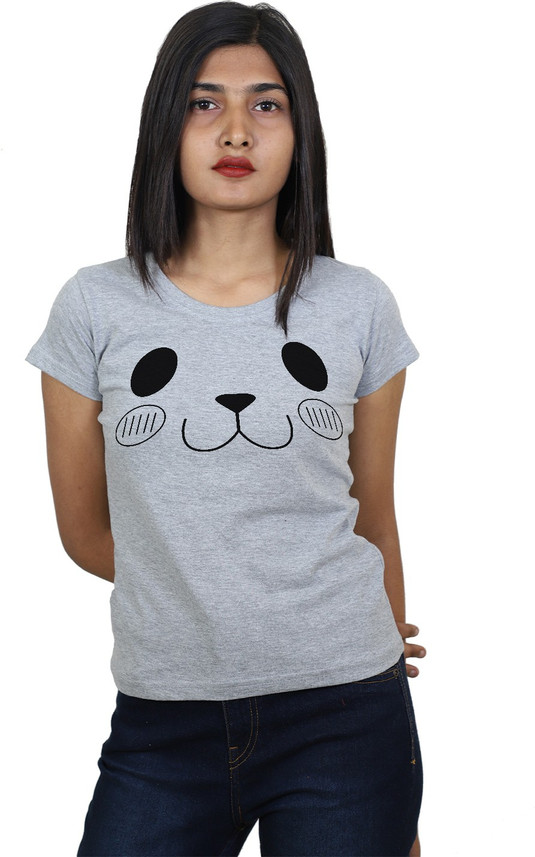 Women Round Neck Reversible Grey 