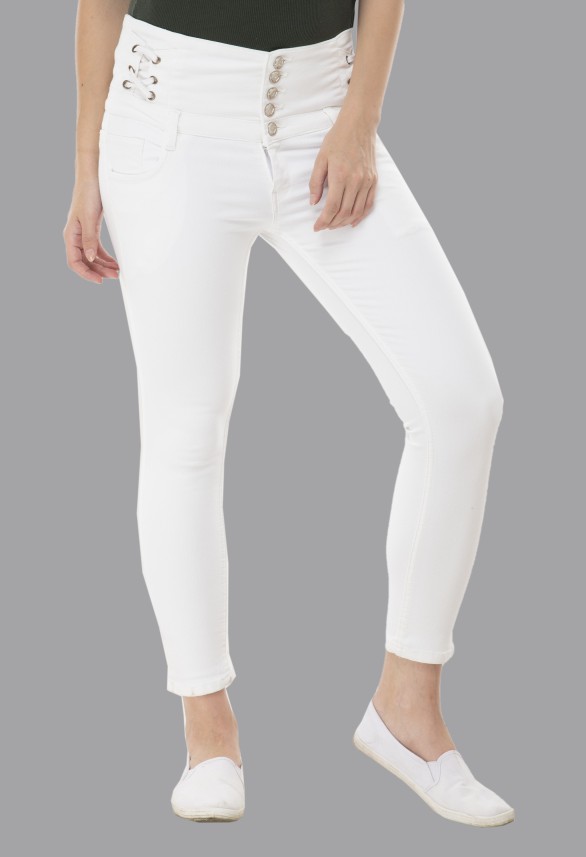 white jeans on flipkart