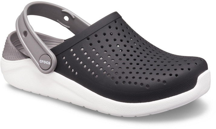 girls black crocs