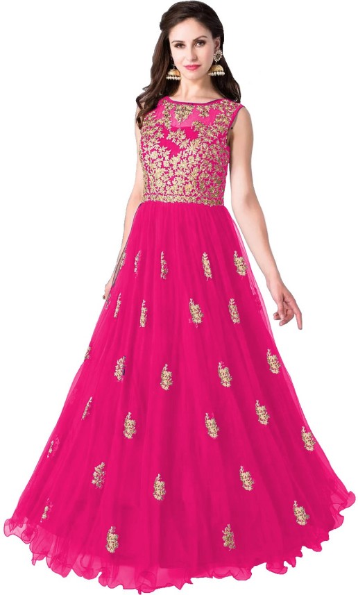 pink gown flipkart