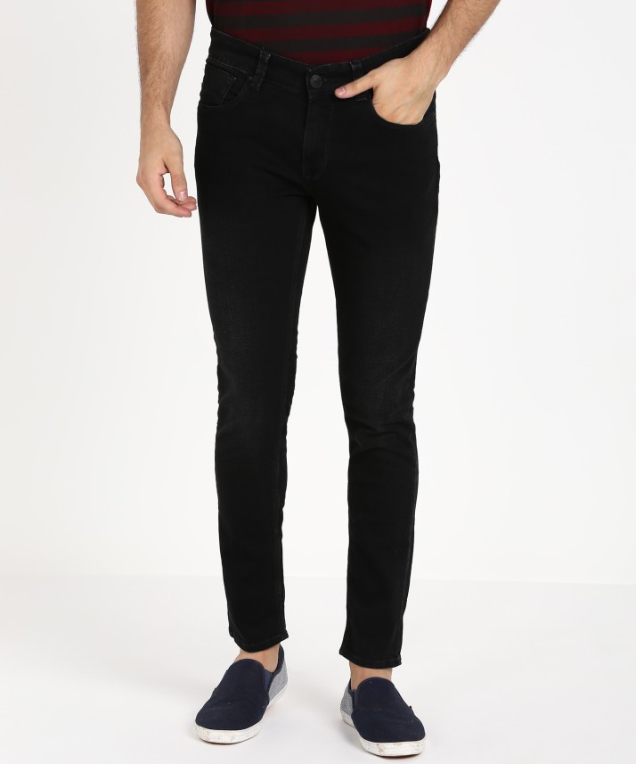 spykar black skinny fit jeans