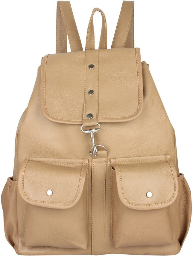 light brown backpack