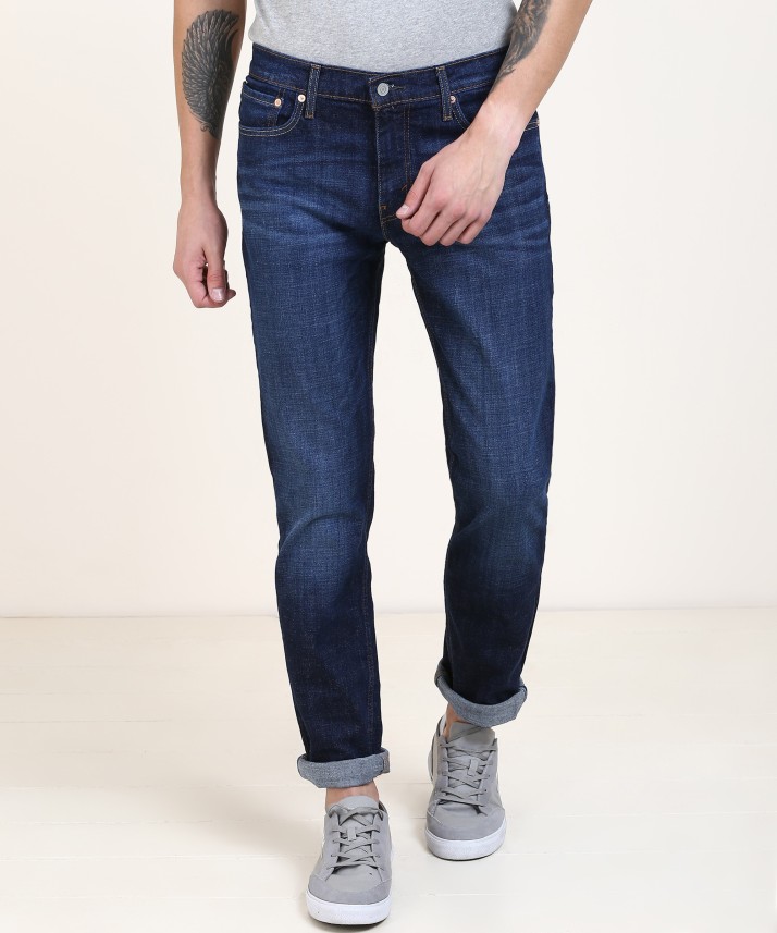 slim blue jeans for men