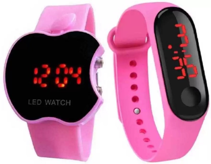 digital watch pink colour