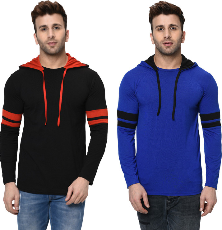 Jangoboy Color Block Men Hooded Neck 