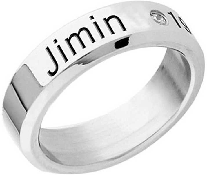 Yellow Chimes Kpop Bts Bangtan Boys Jimin Members Name And Date Of Birth Mentioned Ring For Men And Boys Copper Cubic Zirconia Ring Price In India Buy Yellow Chimes Kpop Bts