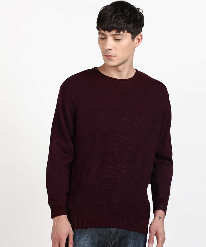 Flying Machine Self Design Round Neck Casual Men Maroon Sweater Buy Flying Machine Self Design Round Neck Casual Men Maroon Sweater Online At Best Prices In India Flipkart Com