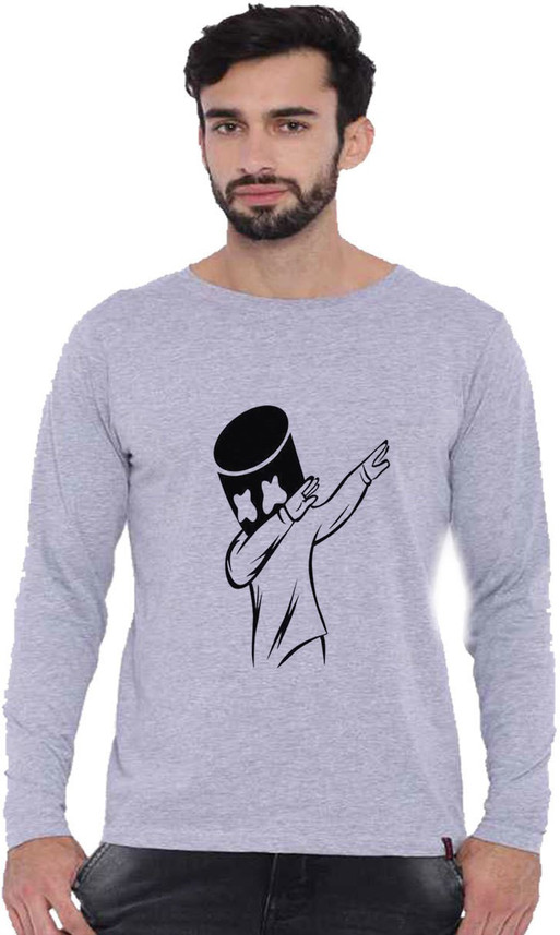 MAHADEV Printed Men Round Neck Grey T 