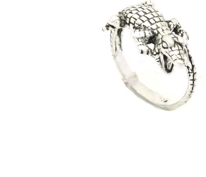 Sterling Silver Alligator Ring Crocodile Jewelry Detail