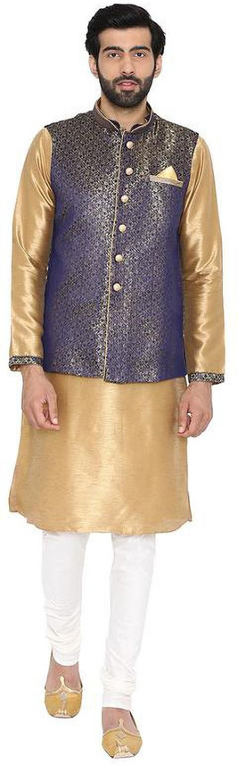 MANYAVAR Men Ethnic Jacket, Kurta and 