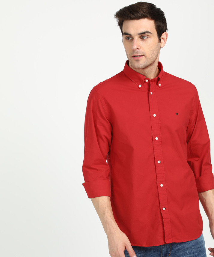 red shirt tommy hilfiger