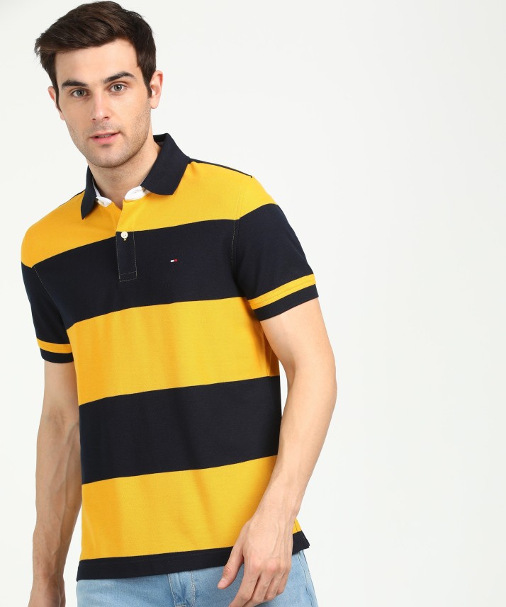 mens yellow tommy hilfiger shirt