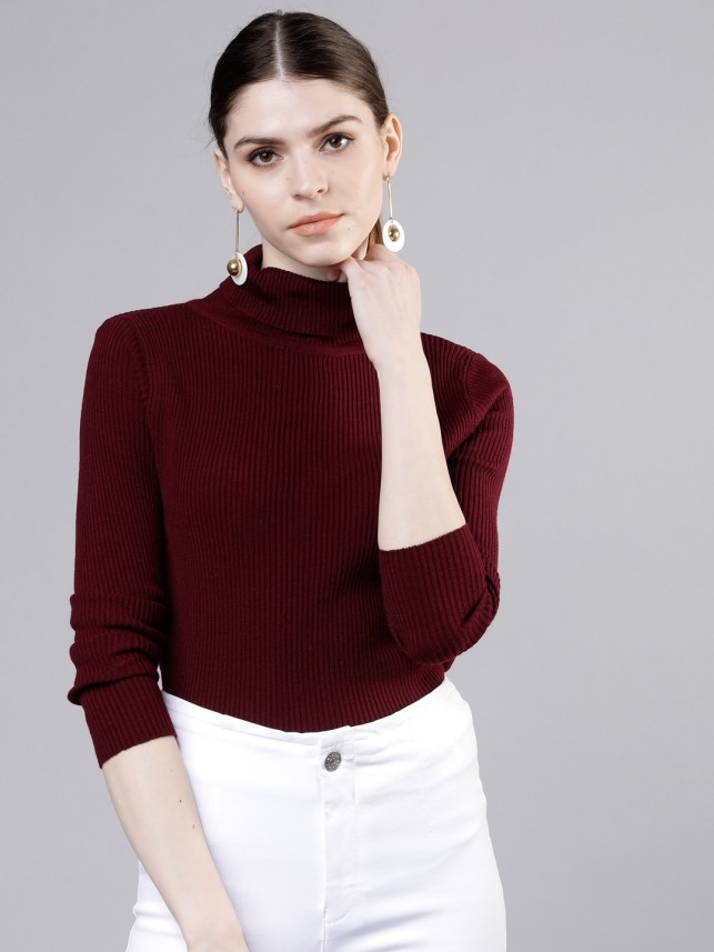 red sweater top