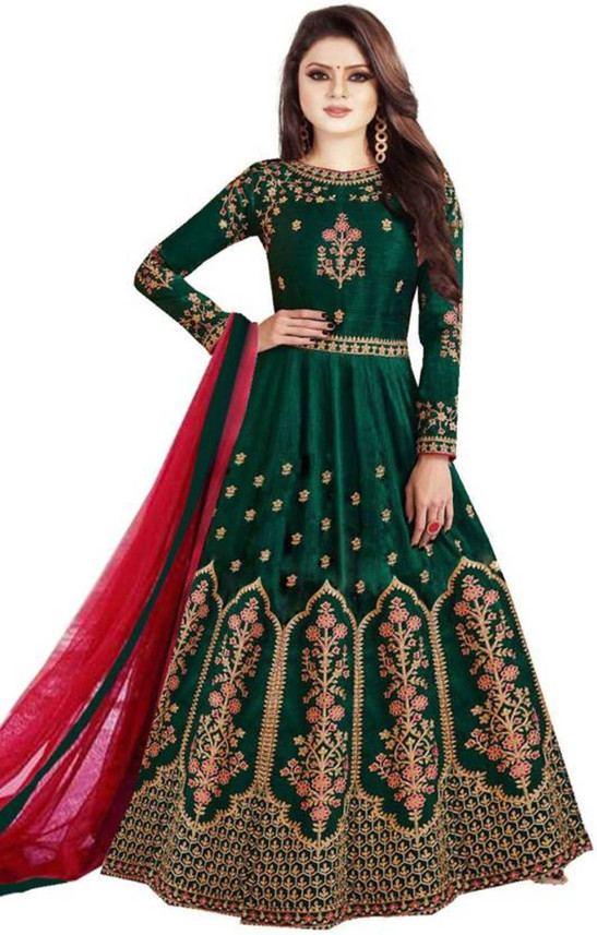 Pezana Women Gown Green Dress - Buy 
