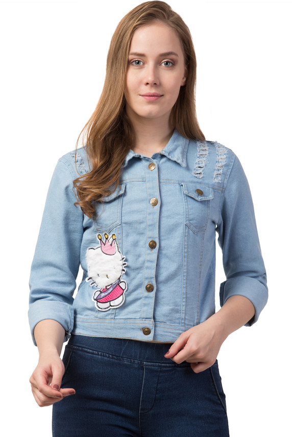 Full Sleeve Distressed Women Jacket 