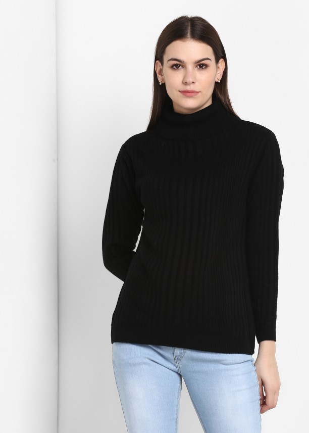 high collared sweater