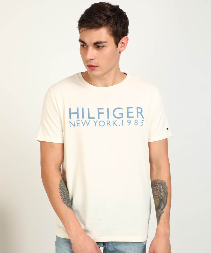 tommy hilfiger beige t shirt