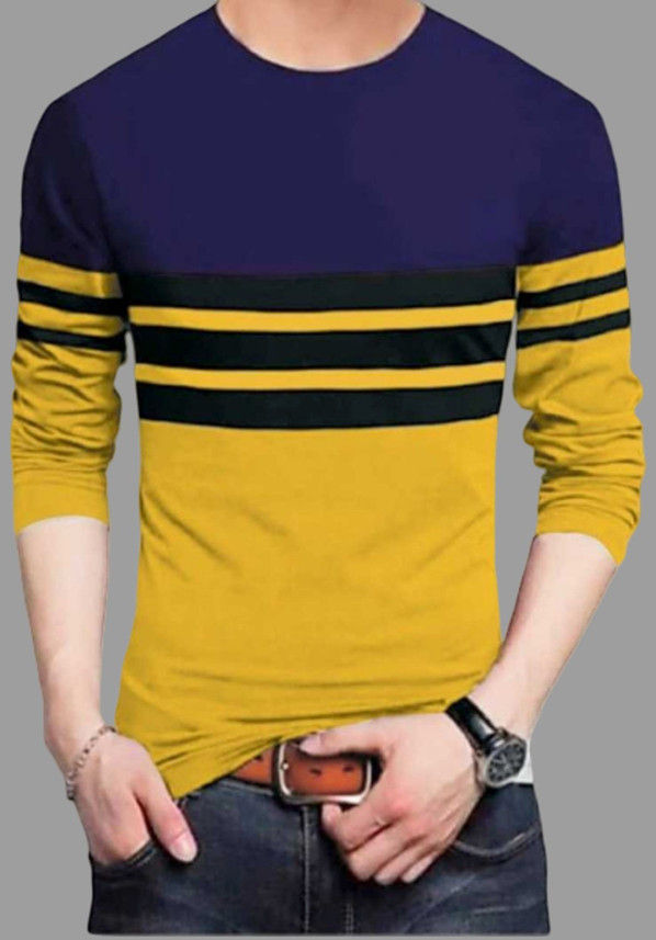 blue and yellow t shirt