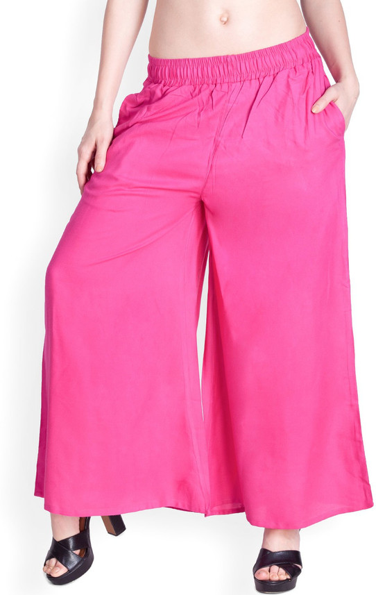 LUX LYRA Flared Women Pink Trousers 