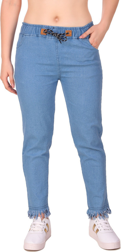 HEMLOCK Jogger Fit Women Blue Jeans 